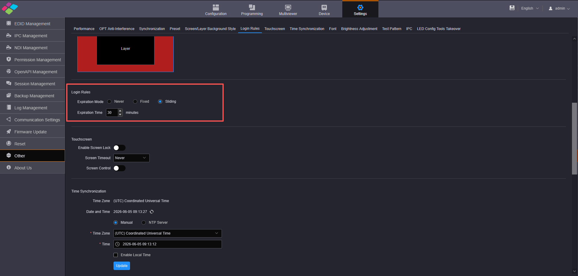 Login rules