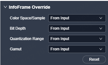 InfoFrame override