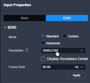 Configure EDID