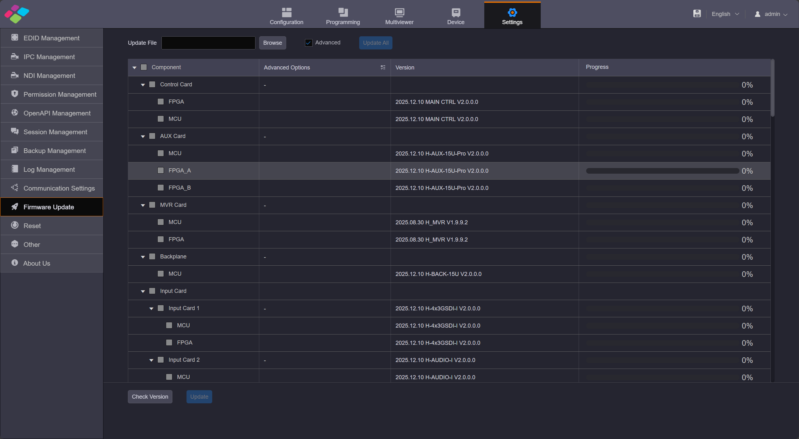 Firmware update