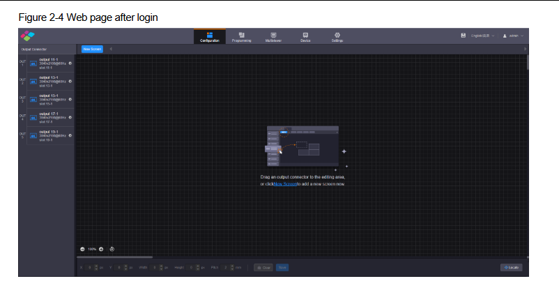 Login page